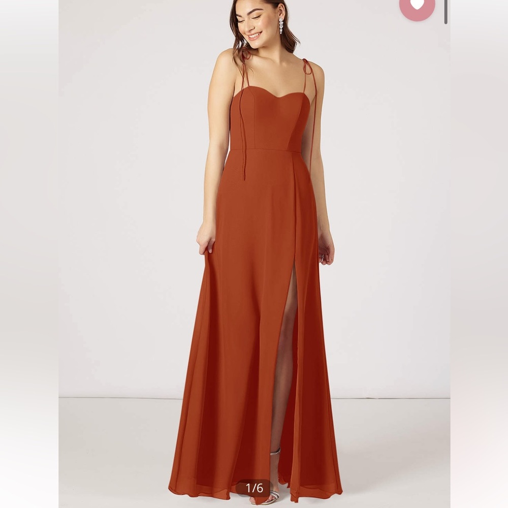 Azazie Rosey Bridesmaid Dress in Paprika Size A6